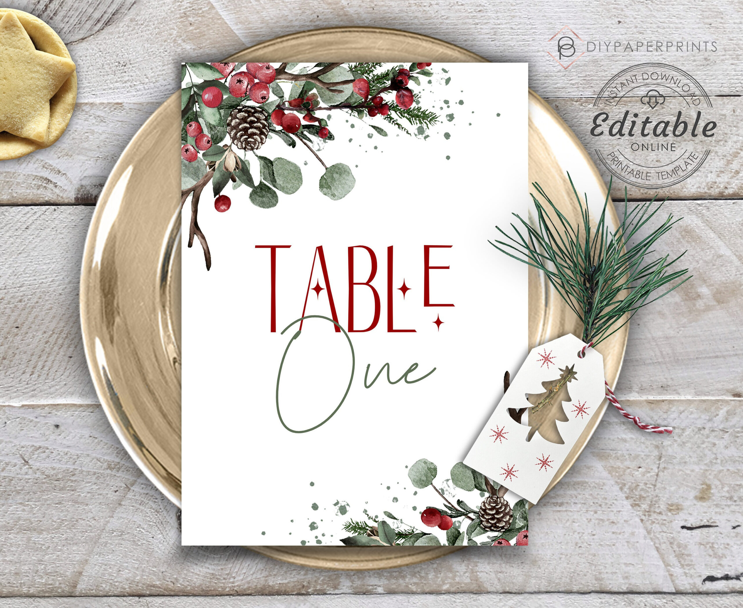 Christmas Table Numbers, Holiday Table Numbers, Table Numbers throughout Christmas Table Numbers Printable