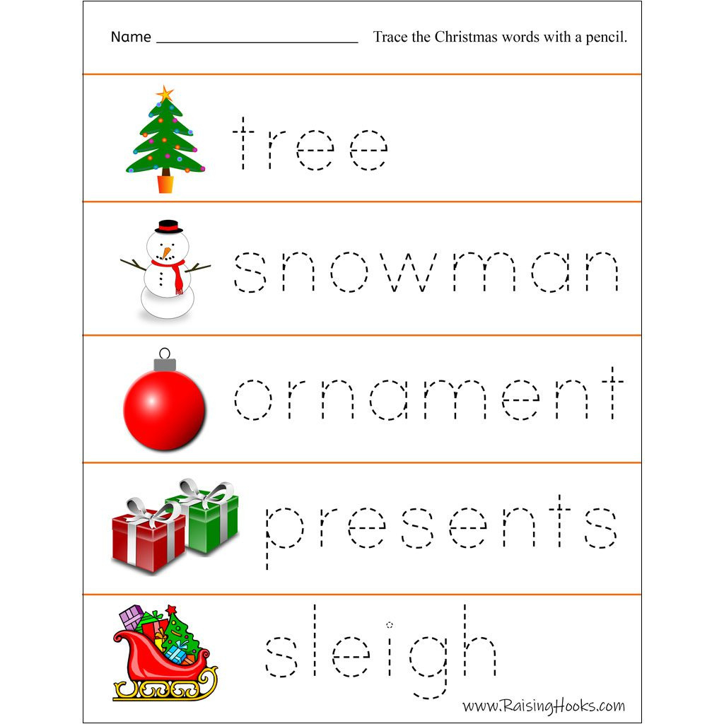 Christmas Tracing Worksheets - Raising Hooks regarding Free Printable Christmas Tracing Worksheets