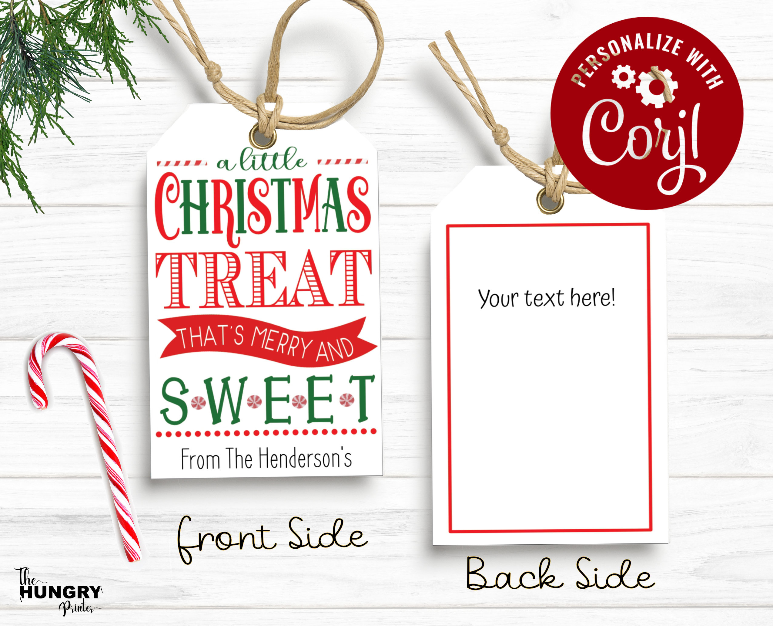 Christmas Treat Tags, Baking Tags, Printable Christmas Tags regarding Christmas Treat Tags Printable