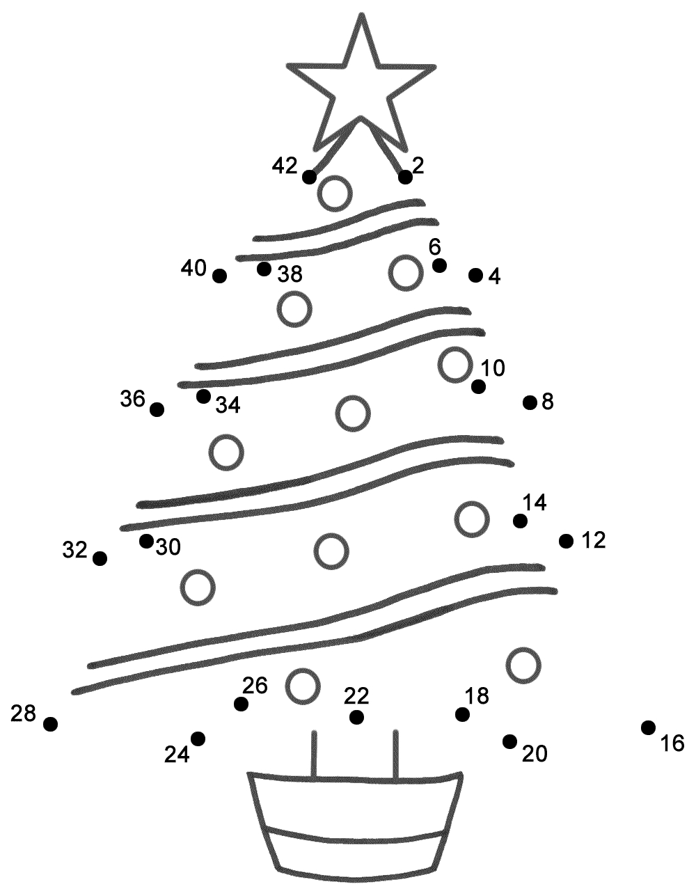 Christmas Tree - Connect The Dots, Count2&amp;#039;S (Christmas) within Christmas Tree Dot Printable