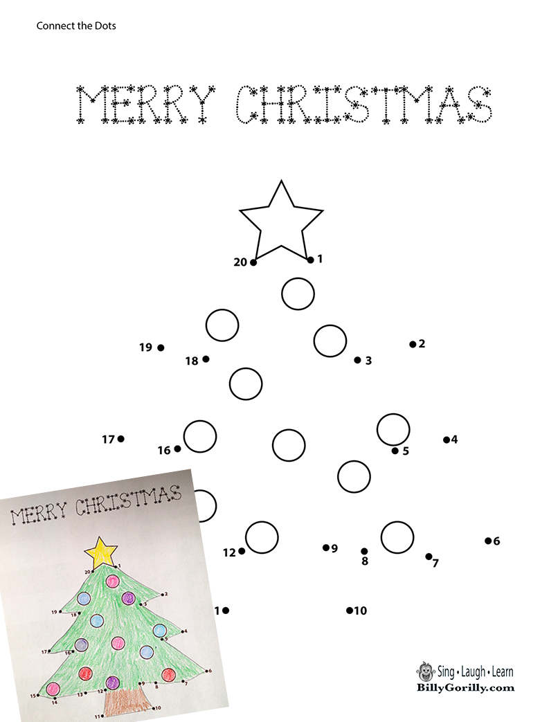 Christmas Tree Dot-To-Dot | Sing Laugh Learn throughout Free Printable Christmas Dot To Dot
