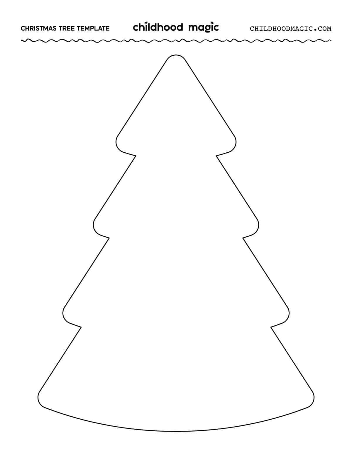 Christmas Tree Outline - Childhood Magic throughout Free Printable Christmas Tree Templates