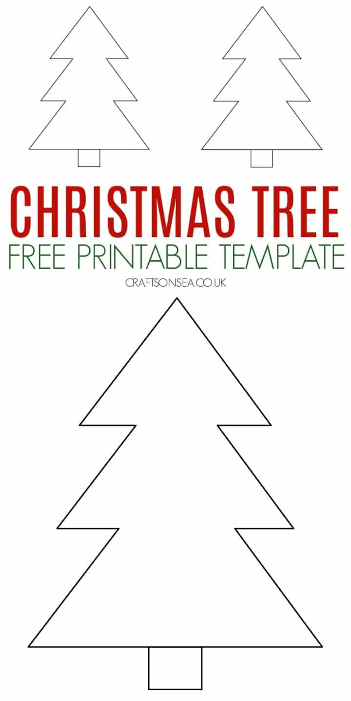 Christmas Tree Template (Free Printable) - Crafts On Sea pertaining to Christmas Tree Stencil Template Printable