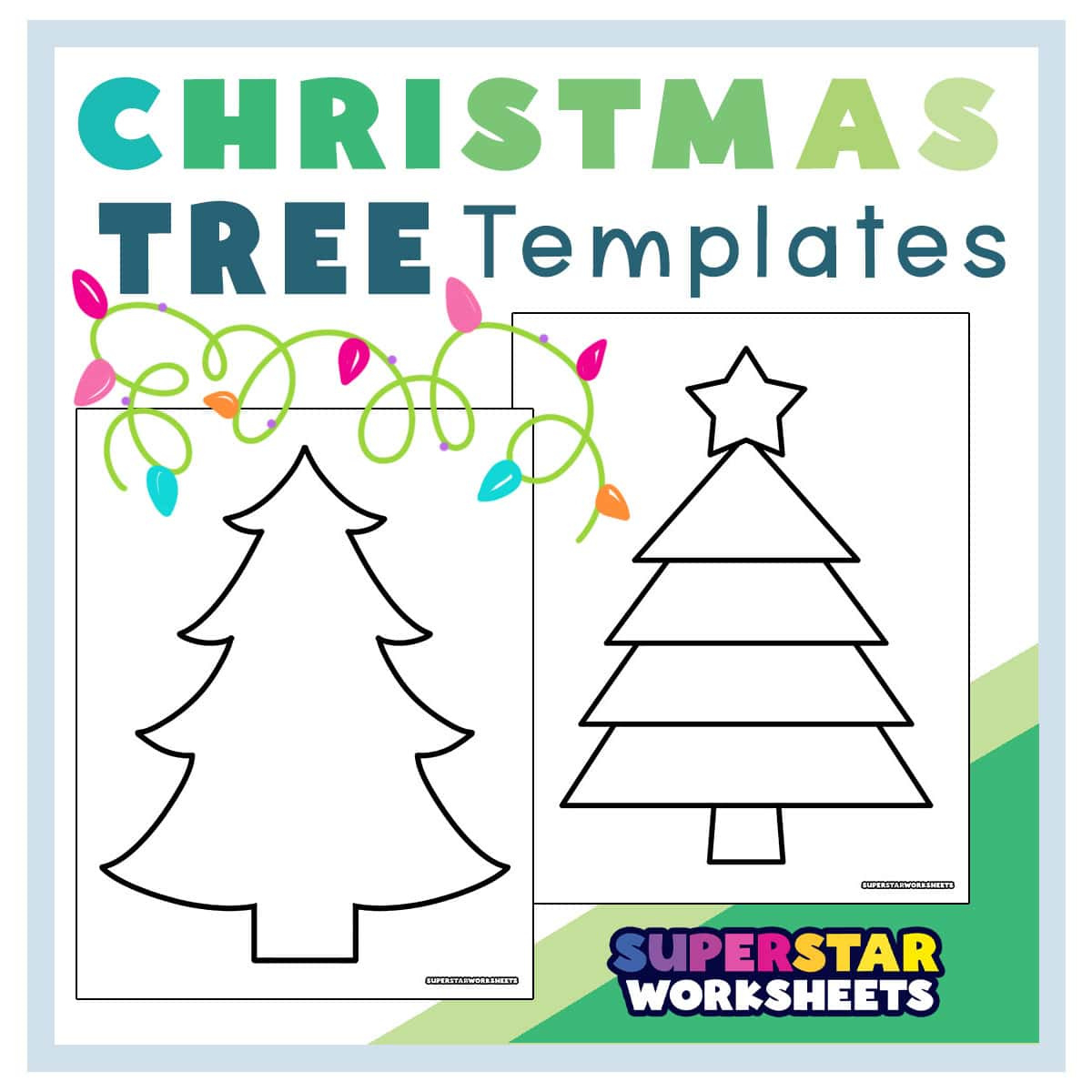 Christmas Tree Template (Free Printables) - Superstar Worksheets throughout Decorate Your Own Christmas Tree Printable