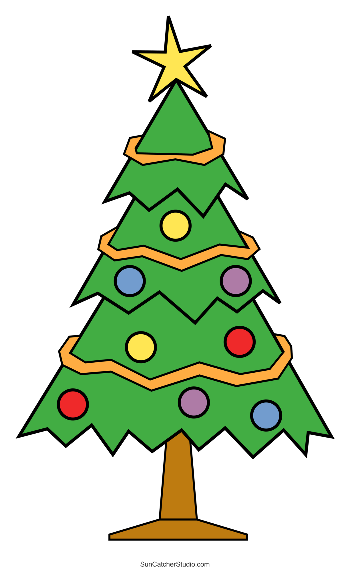 Christmas Tree Templates And Stencils (Free Printable Patterns pertaining to Christmas Tree Printable Decorations