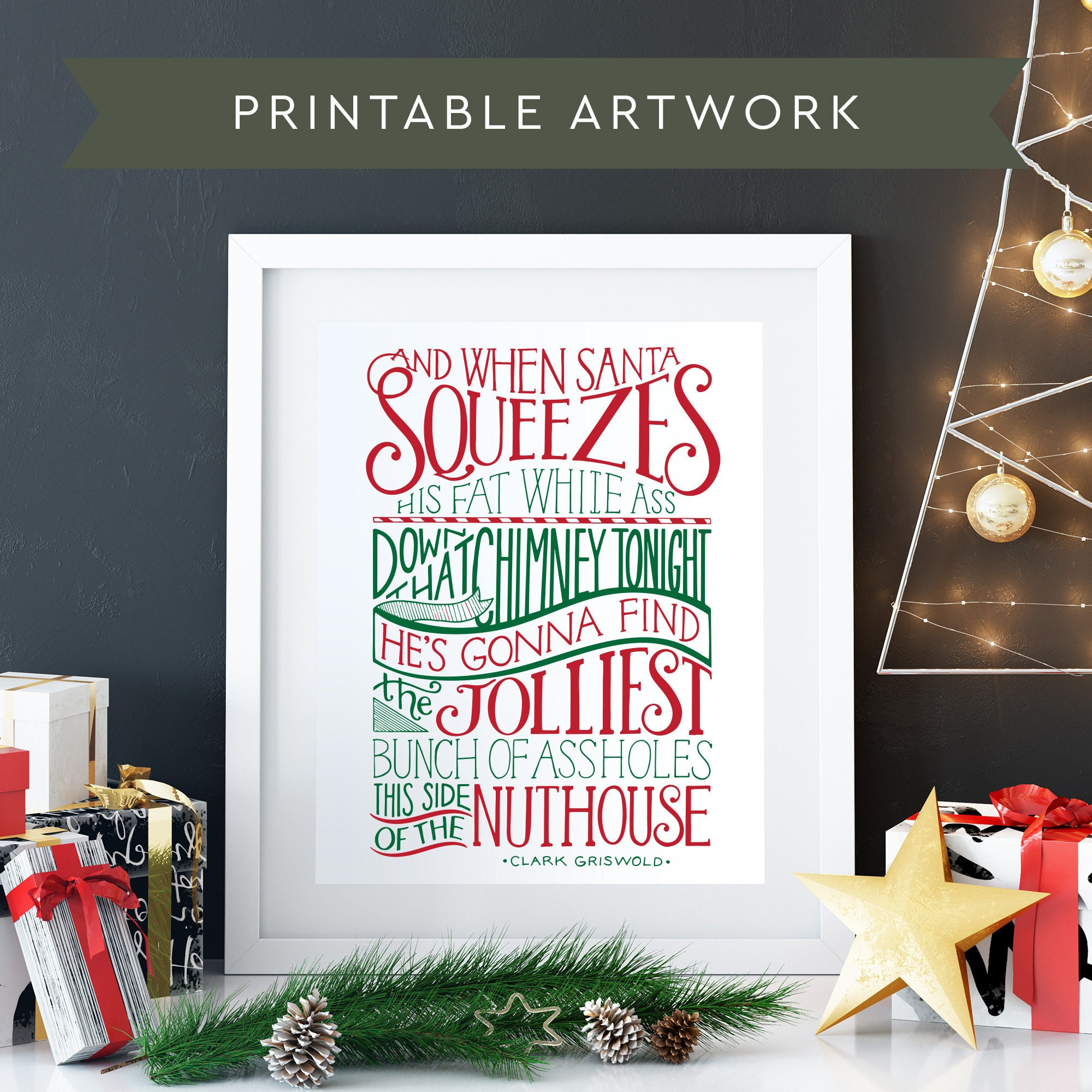 Christmas Vacation Printable Svg / Pdf, Clark Griswold Quote Printable Wall  Art, Printable Wall Decor, Holiday Art, Christmas Vacation Print pertaining to Christmas Vacation Printable Quotes