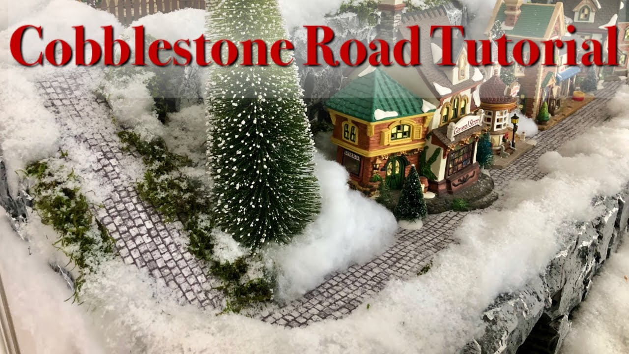 Christmas Village Cobblestone Road with Christmas Village Printable Road