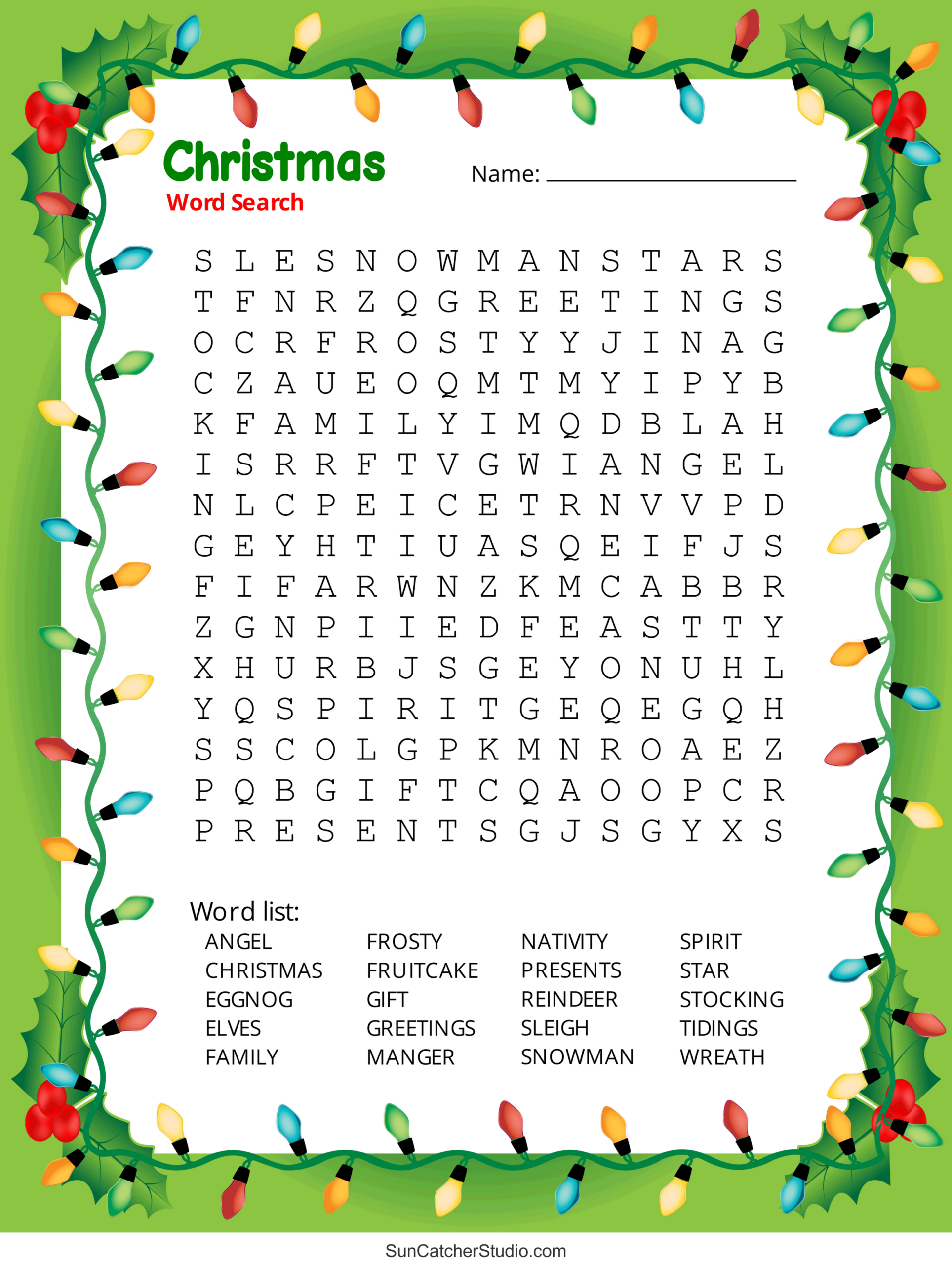 Christmas Word Search (Free Printable Pdf Puzzles) – Free regarding Free Printable Christmas Word Search Puzzles Adults