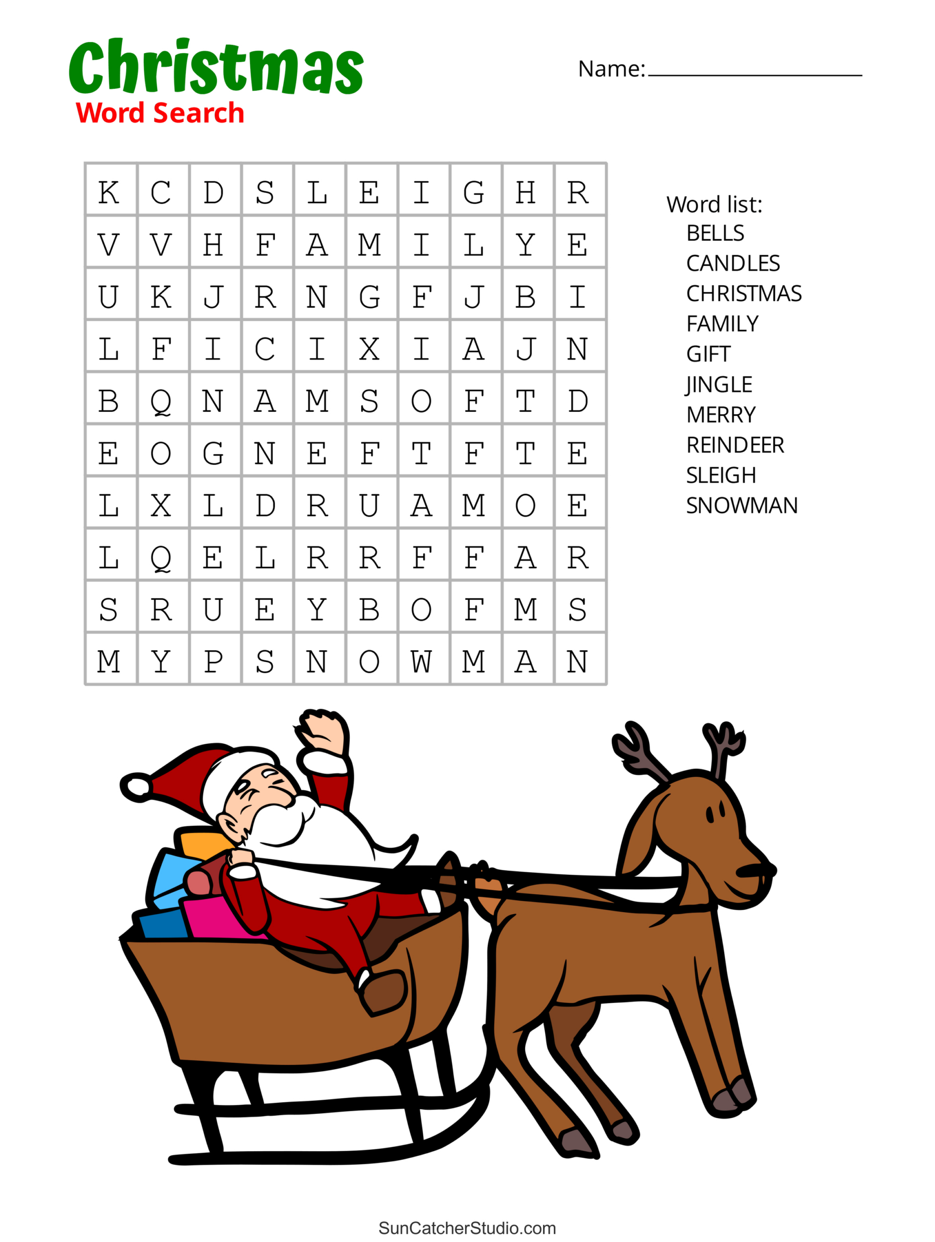 Christmas Word Search (Free Printable Pdf Puzzles) – Free with Free Christmas Word Search Games Printable