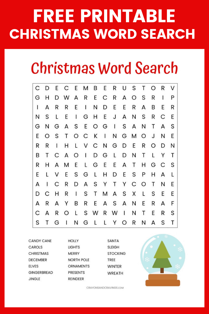 Christmas Word Search Printable (For Kids Or Adults) with Printable Christmas Puzzles For Adults with Answers