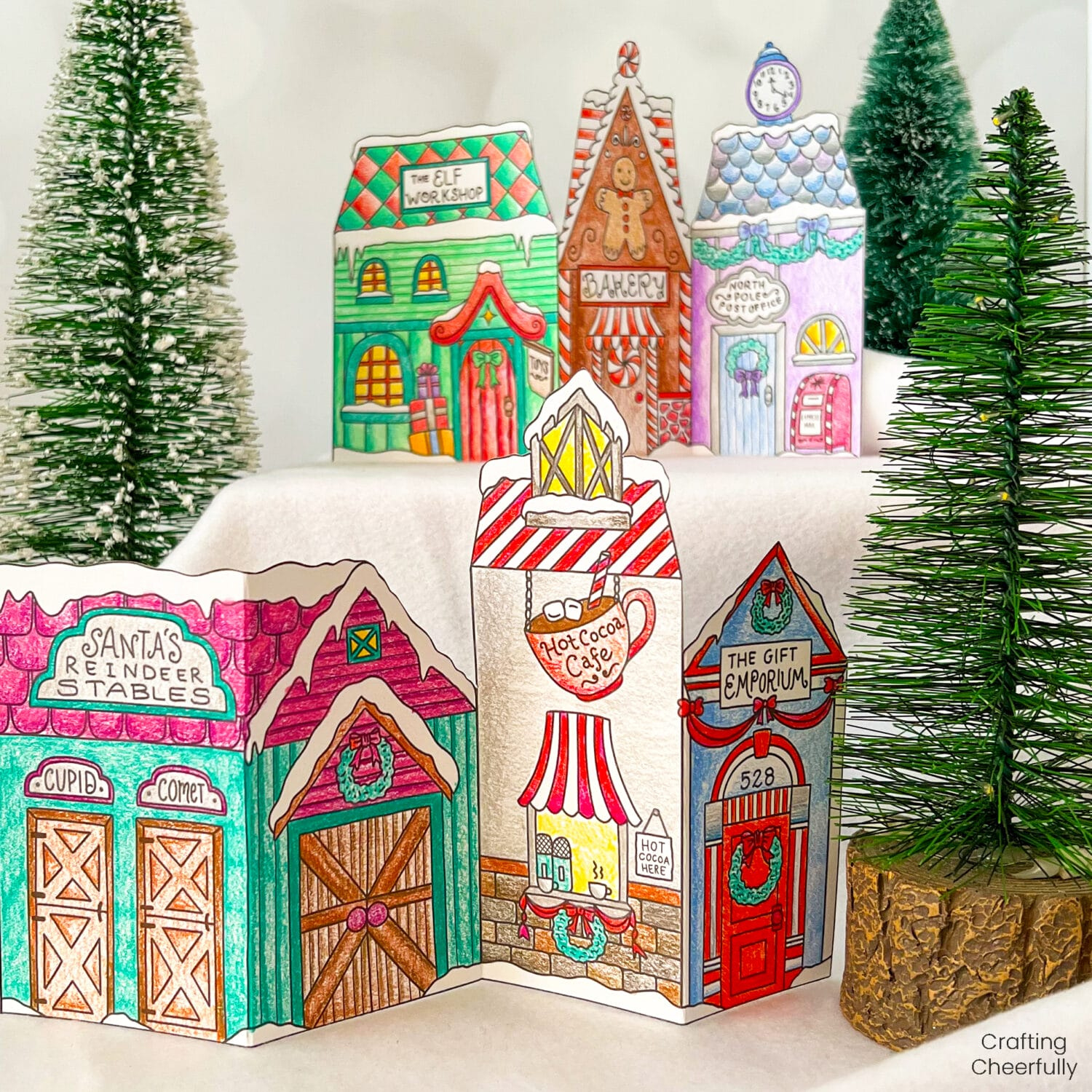 Color-Your-Own Christmas Village - Free Printable Coloring Pages inside Diy Printable Christmas Village