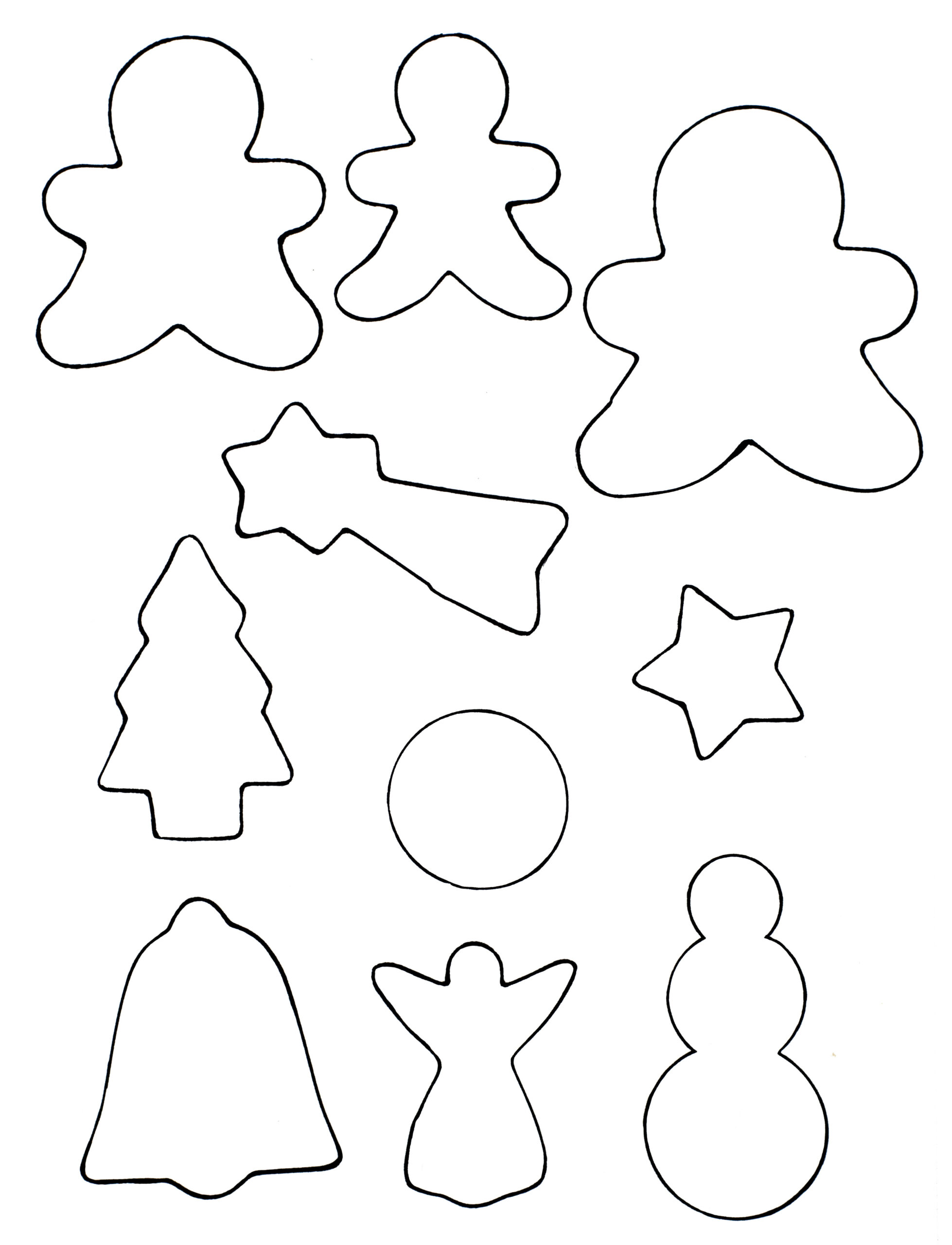Cookie Cutter Crafts pertaining to Printable Christmas Cookie Cutter
