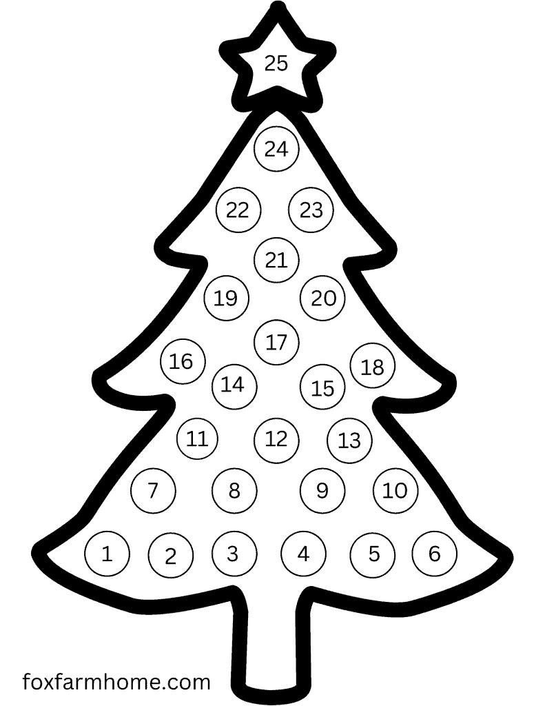 Countdown To Christmas Printable Craft For Kids - Fox Farm Home inside Easy Christmas Crafts Printable