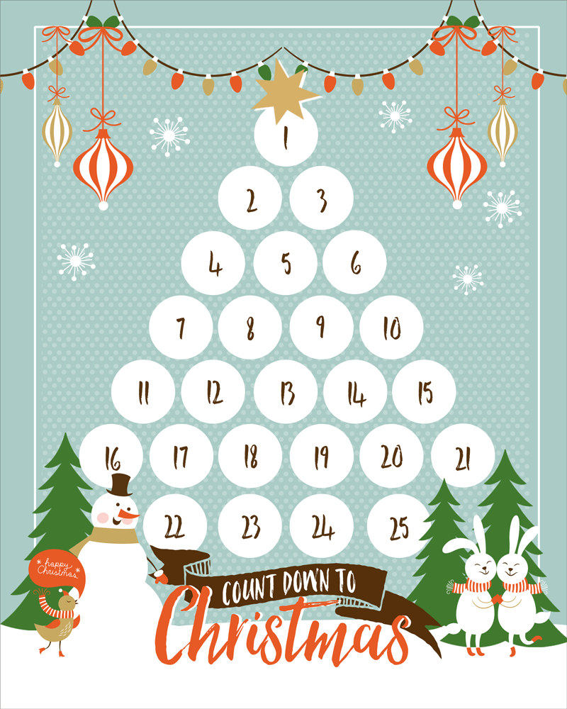 Countdown To Christmas Printable – Let&amp;#039;S Diy It All – With Kritsyn with Days Till Christmas Printable