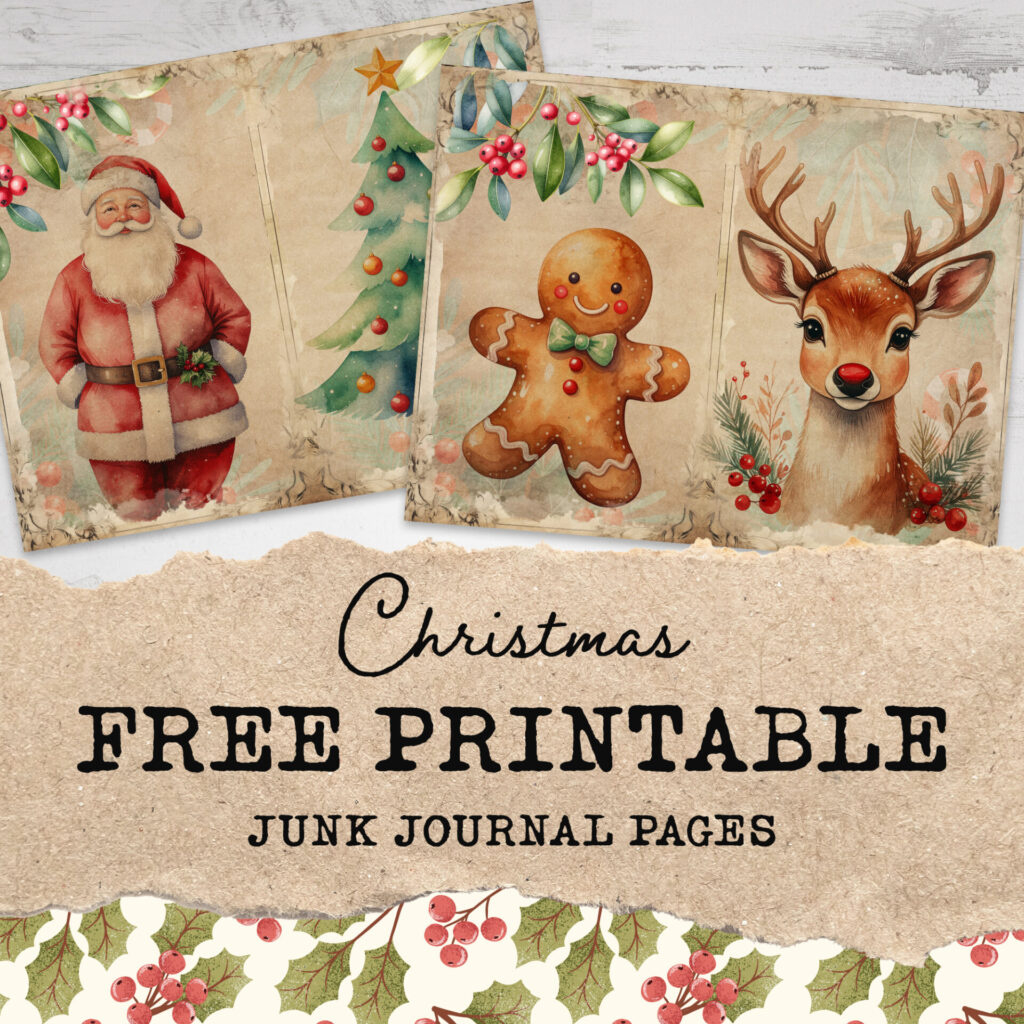 Creative Christmas Journaling Ideas - Space & Quiet Journaling for Free Christmas Junk Journal Printable