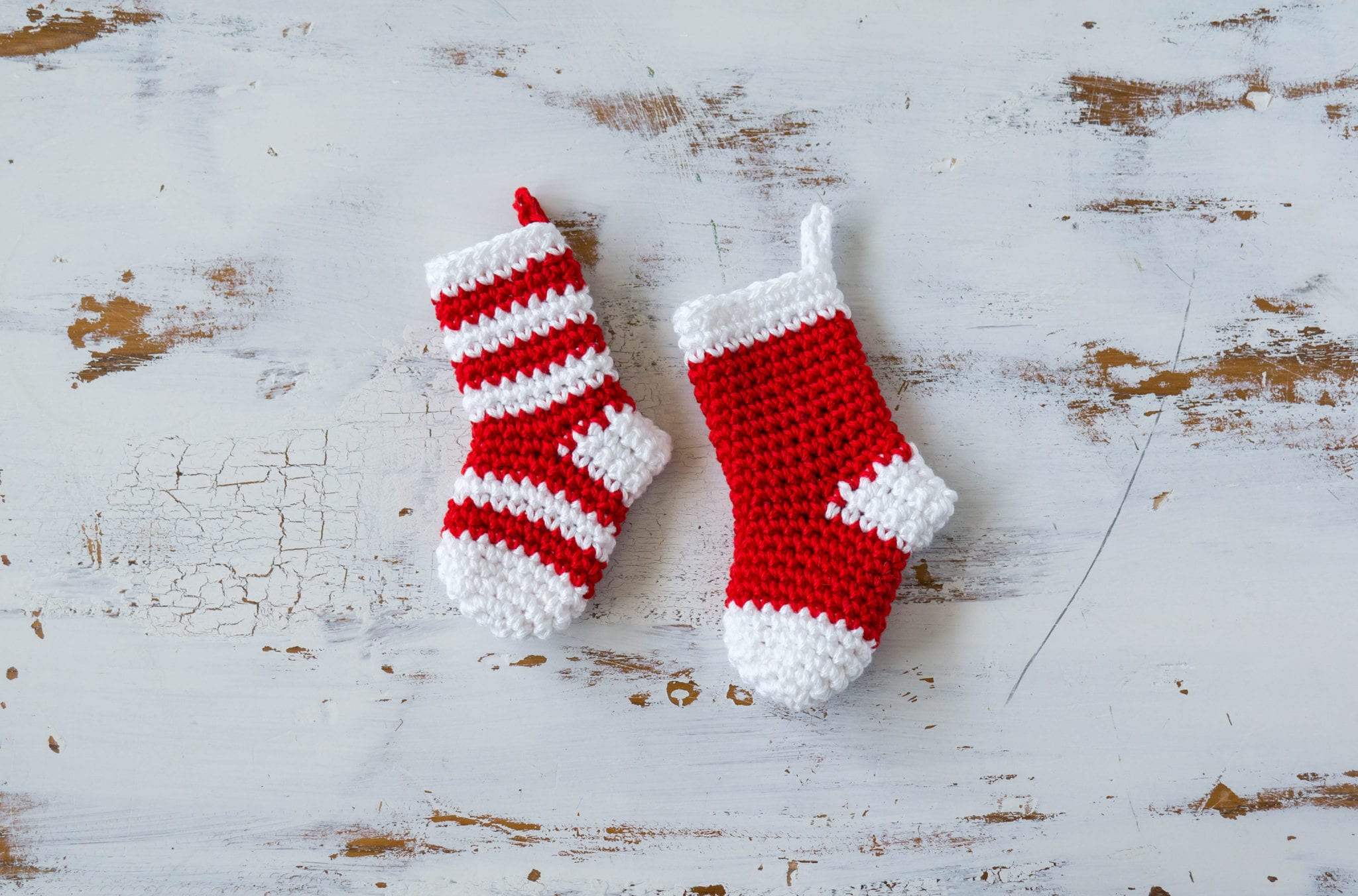 Crochet Mini Stockings Christmas Ornament • Sewrella inside Free Printable Crochet Patterns For Christmas Stockings