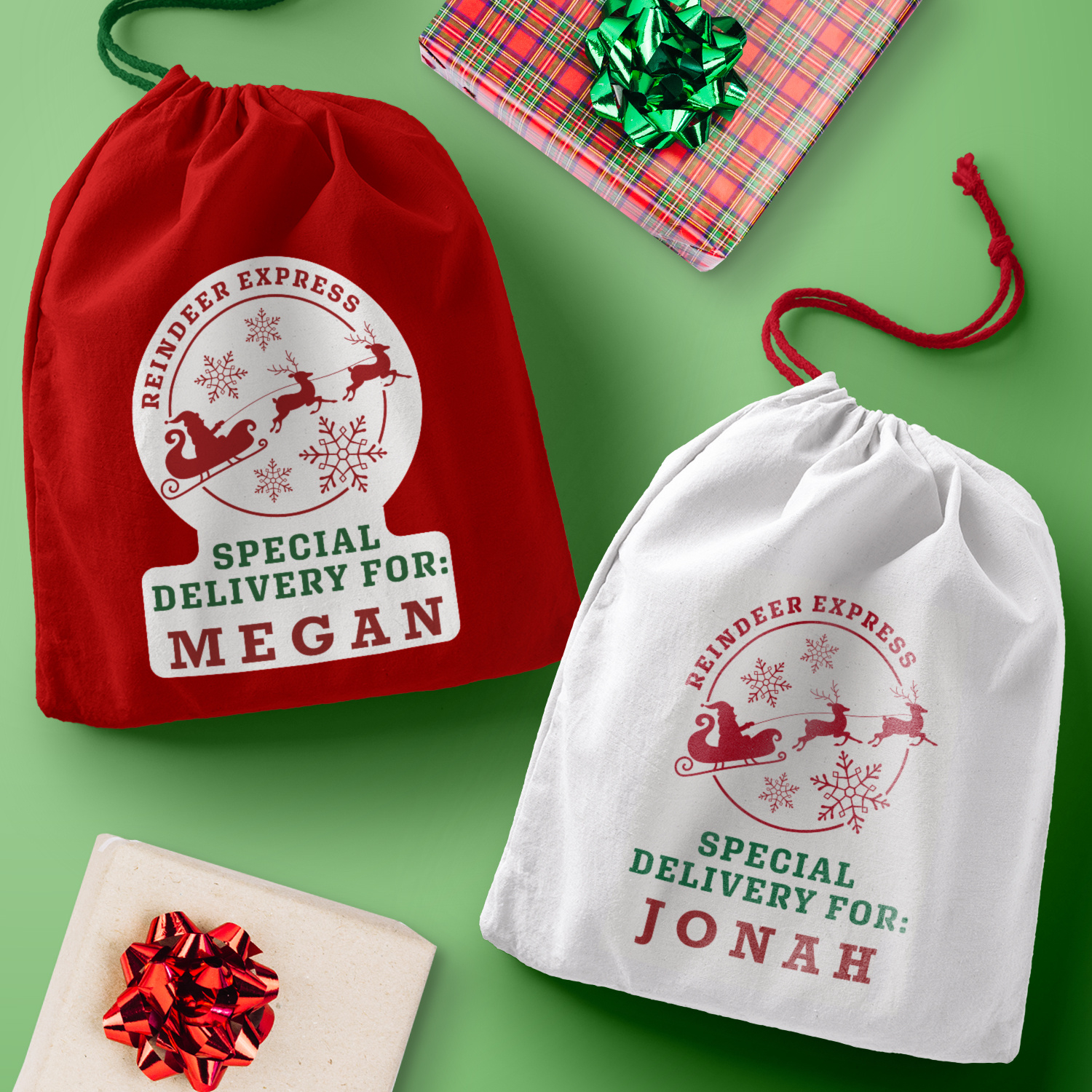 Custom Christmas Gift Bags - Free Printable Download pertaining to Printable Christmas Gift Bags