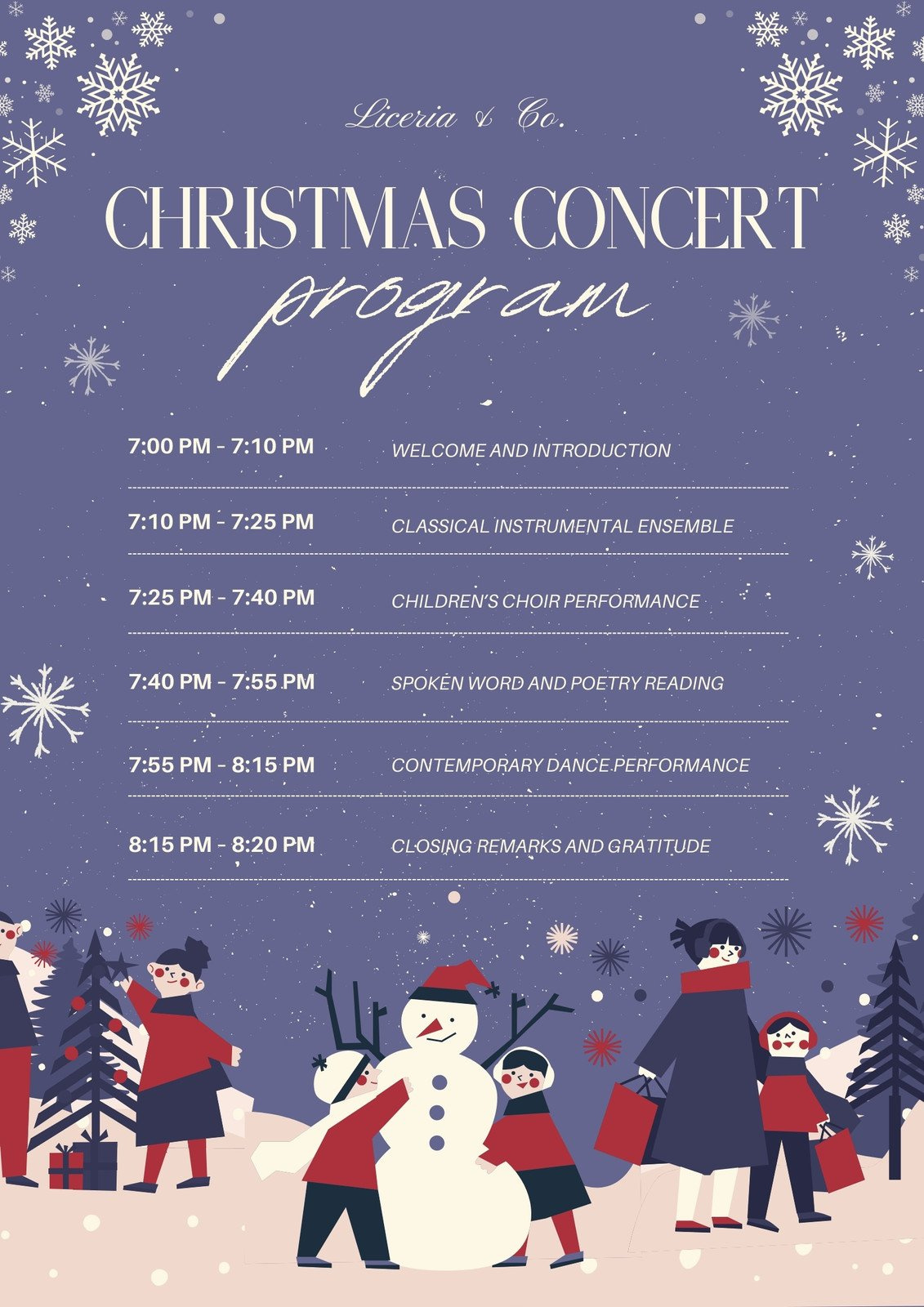 Custom Printable Christmas Program Templates | Canva for Free Printable Christmas Programs