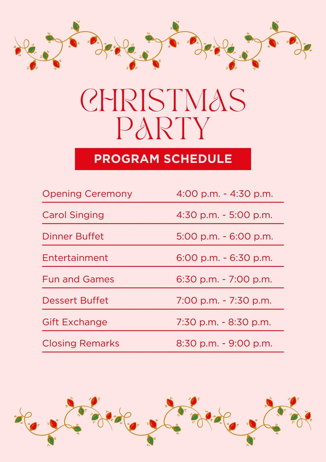 Custom Printable Christmas Program Templates | Canva pertaining to Free Printable Christmas Programs For Small Churches