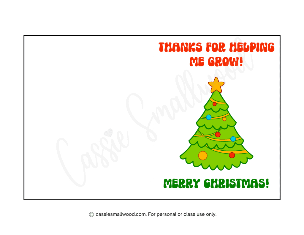 Cute &amp;amp; Funny Teacher Christmas Cards (Free Printable) - Cassie regarding Printable Christmas Card For Teachers From Students