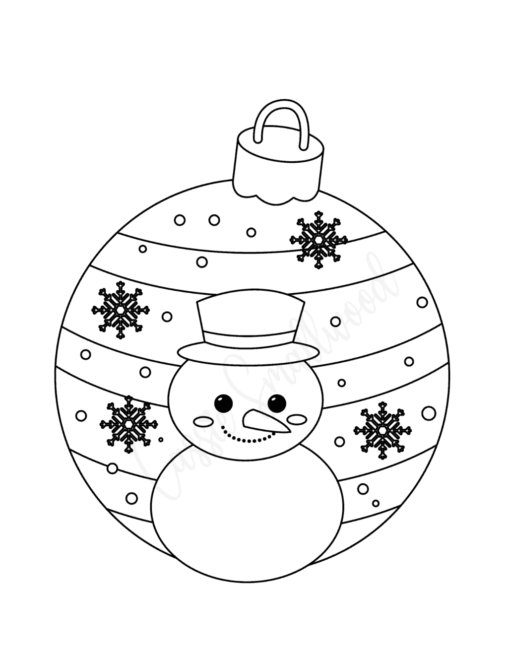 Cute Printable Christmas Ornaments - Cassie Smallwood regarding Large Printable Christmas Ornaments