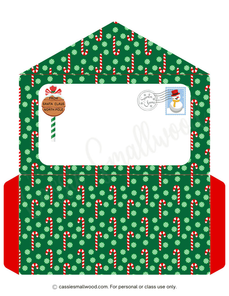 Cute Santa Envelopes (Free Printable) - Cassie Smallwood throughout Free Printable Christmas Envelope Templates
