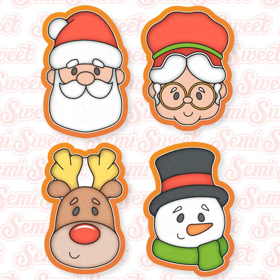 Decorating Christmas Reindeer Cookies With Royal Icing in Printable Christmas Cookie Stencils