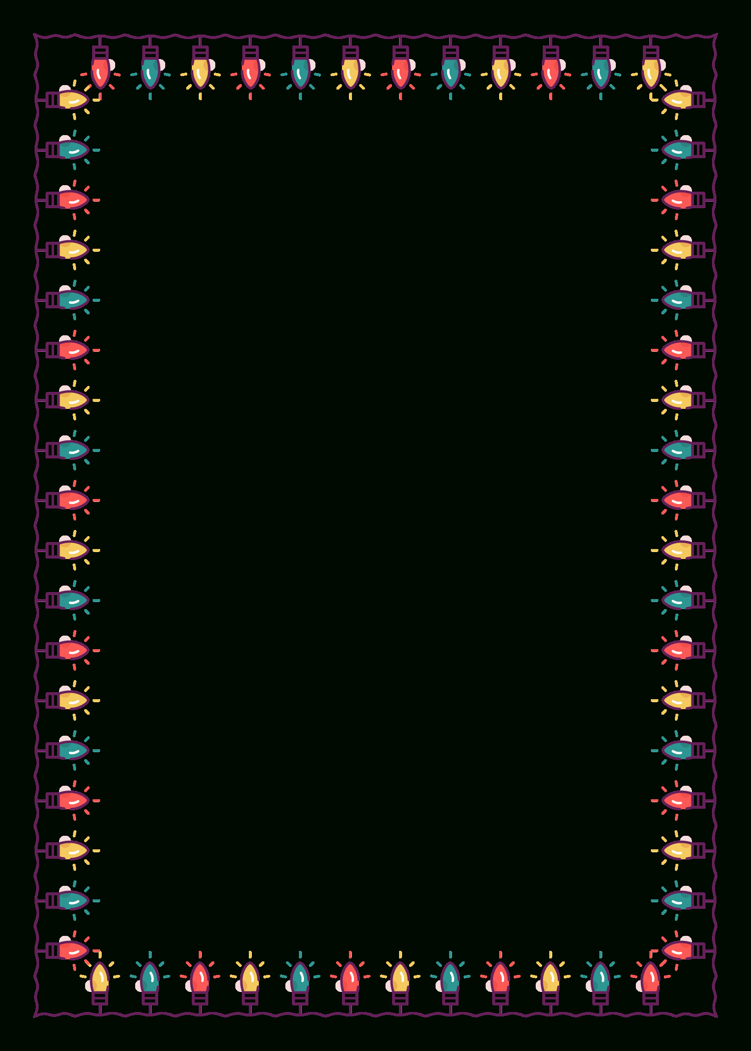 Discover 8 Free Christmas Borders And Christmas Lights Clipart intended for Printable Christmas Lights Border