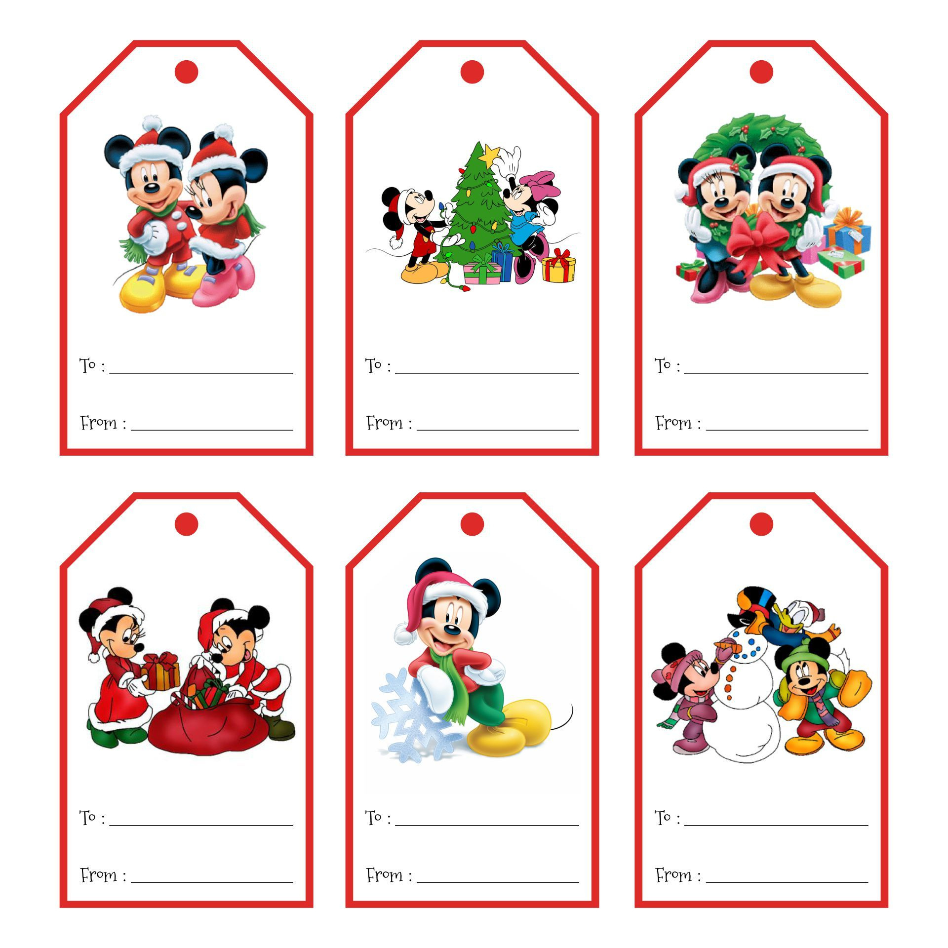 Disney Christmas Gift Tags - 10 Free Pdf Printables | Printablee with Free Printable Disney Christmas Gift Tags
