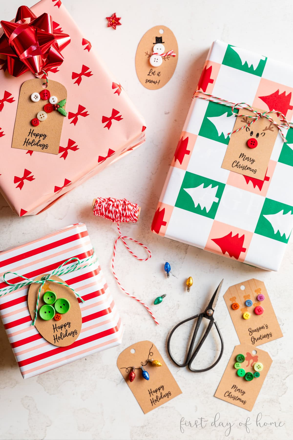 Diy Christmas Gift Tags - Free Printable | First Day Of Home intended for Diy Christmas Gift Tags Free Printable