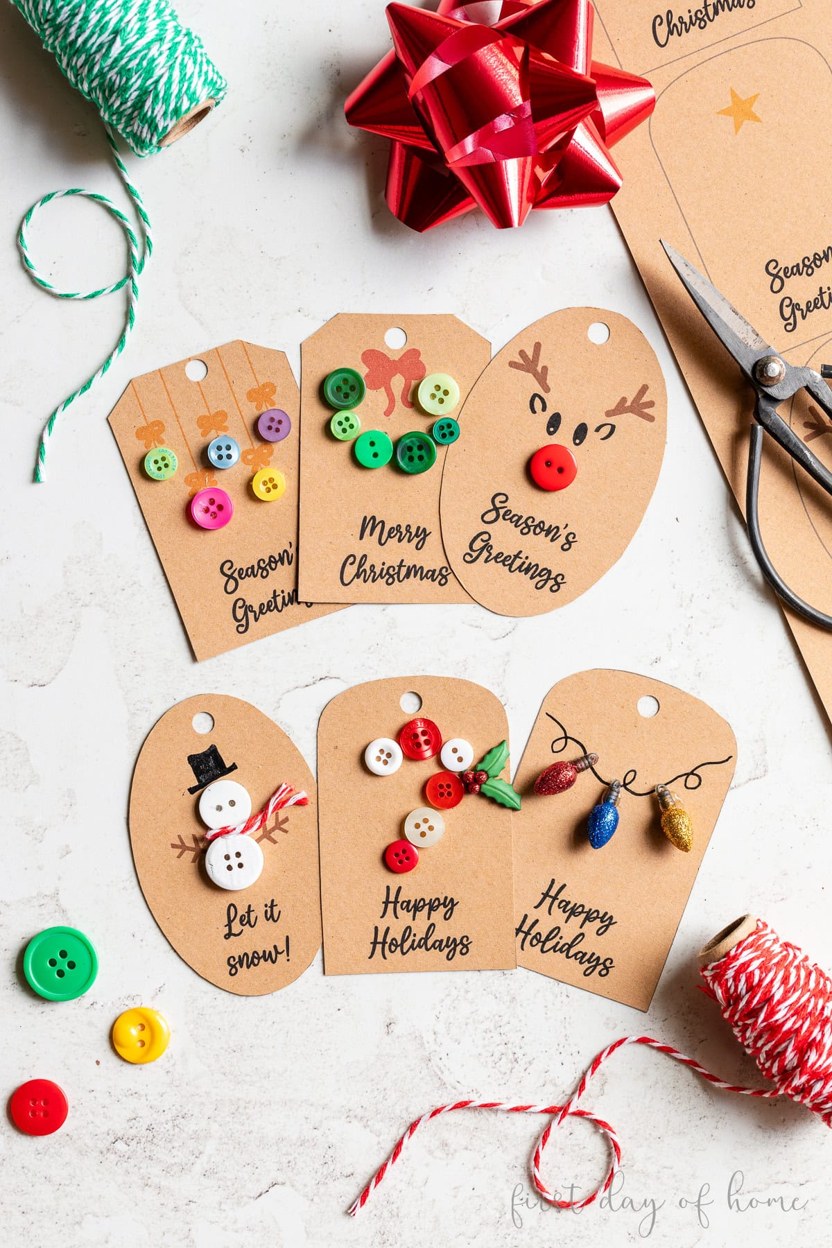 Diy Christmas Gift Tags - Free Printable | First Day Of Home with Diy Christmas Gift Tags Printable