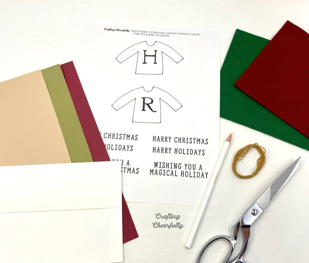 Diy Weasley Jumper Holiday Cards - Harry Potter Craft - Crafting regarding Harry Potter Christmas Card Printable