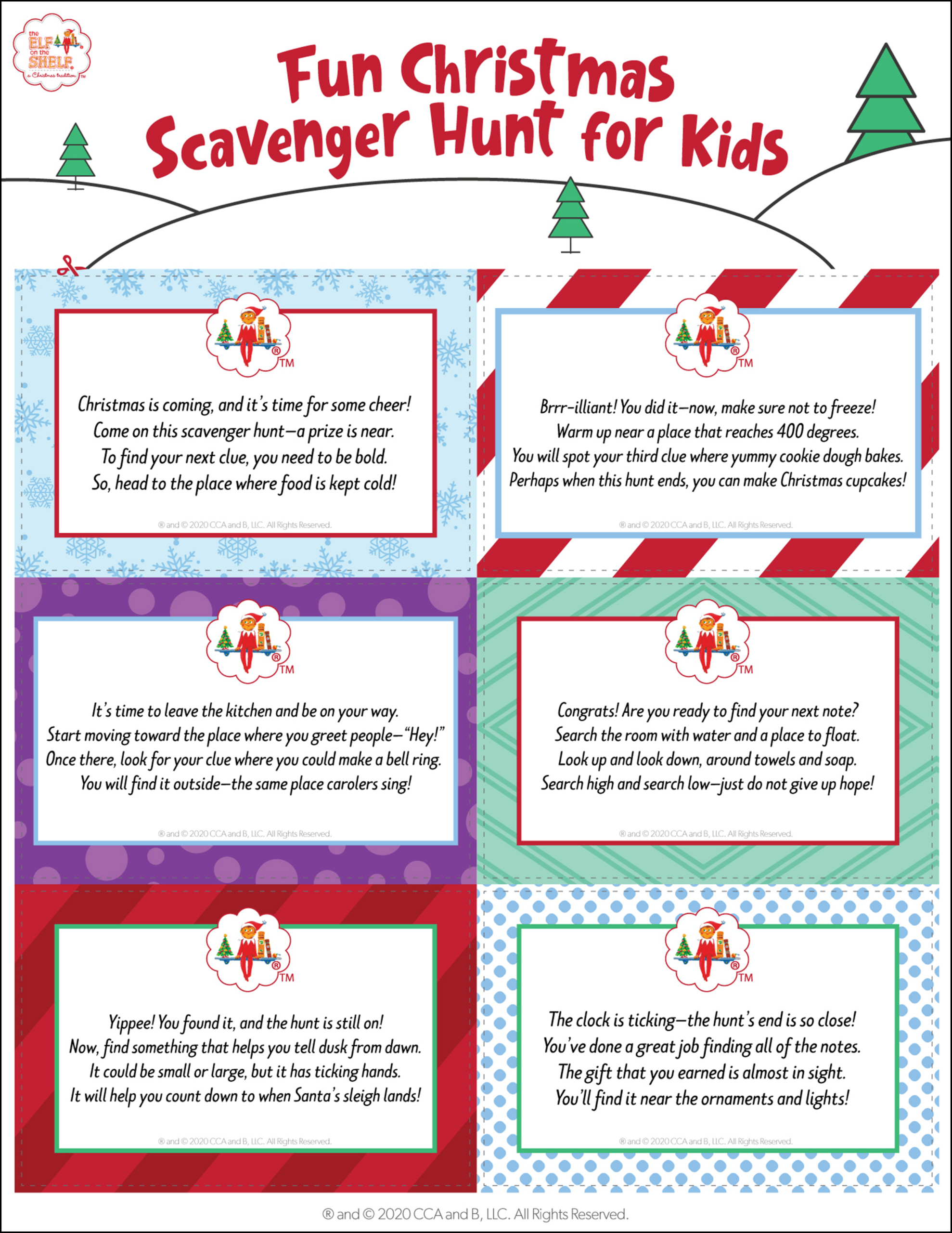 Download 3 Free Printable Christmas Scavenger Hunts | The Elf On inside Free Printable Indoor Christmas Scavenger Hunt