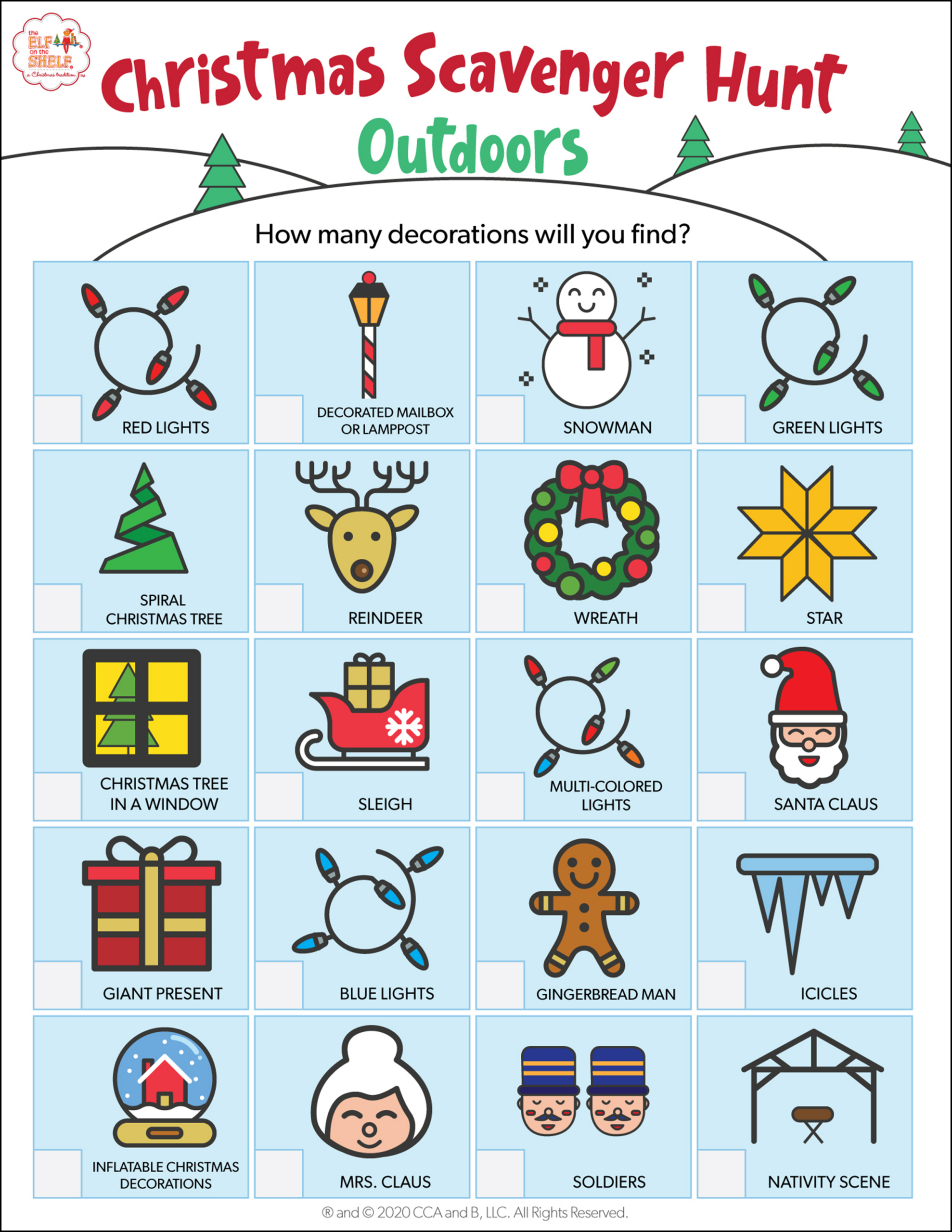 Download 3 Free Printable Christmas Scavenger Hunts | The Elf On intended for Free Christmas Scavenger Hunt Printable