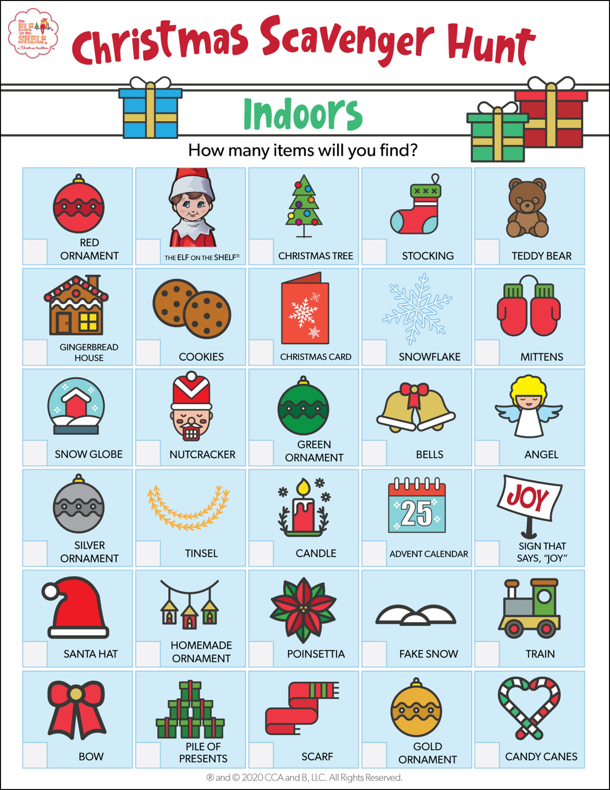 Download 3 Free Printable Christmas Scavenger Hunts | The Elf On with regard to Free Printable Indoor Christmas Scavenger Hunt