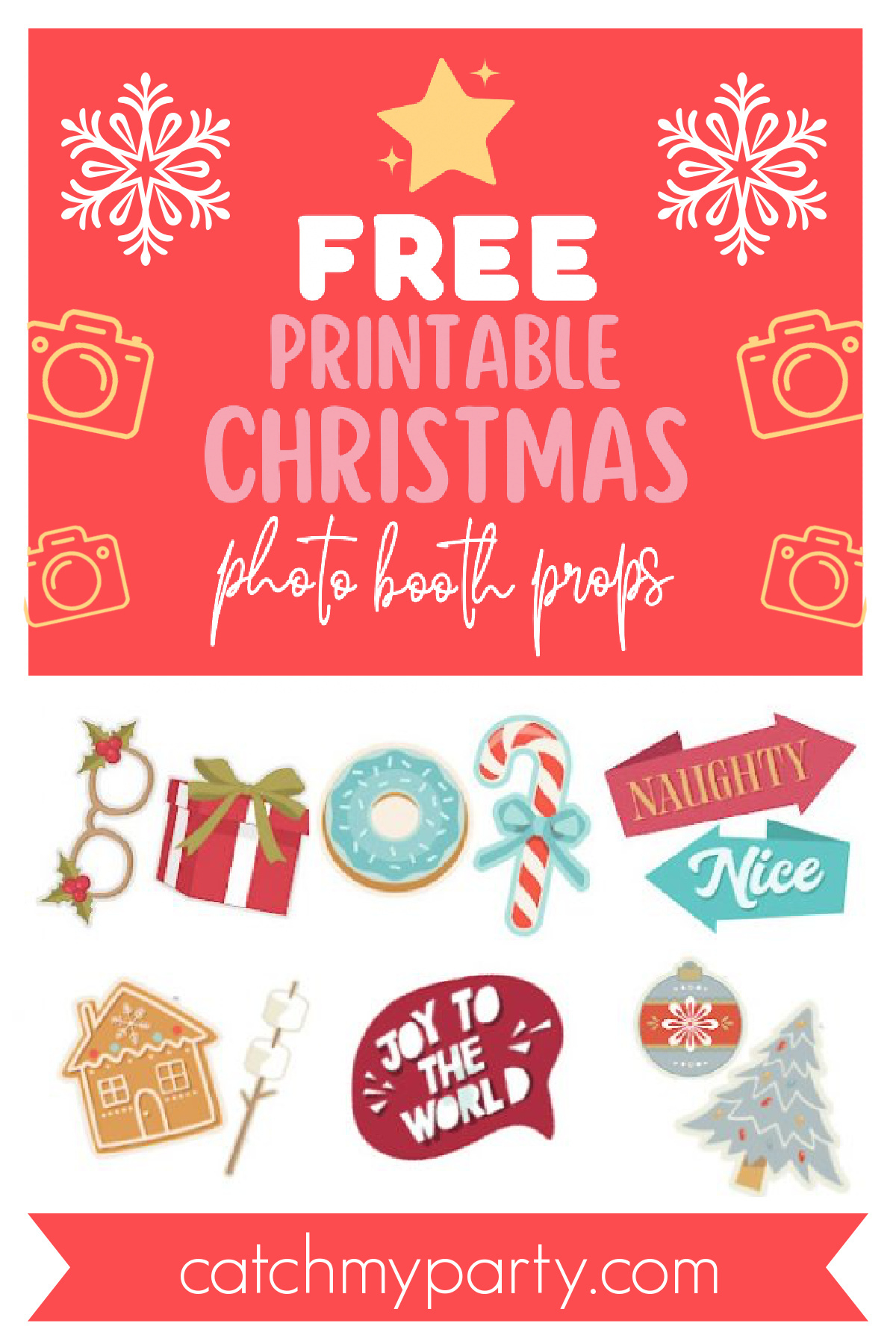 Download All Our 65 Fun Free Printable Christmas Photo Booth Props throughout Printable Christmas Photo Booth Props