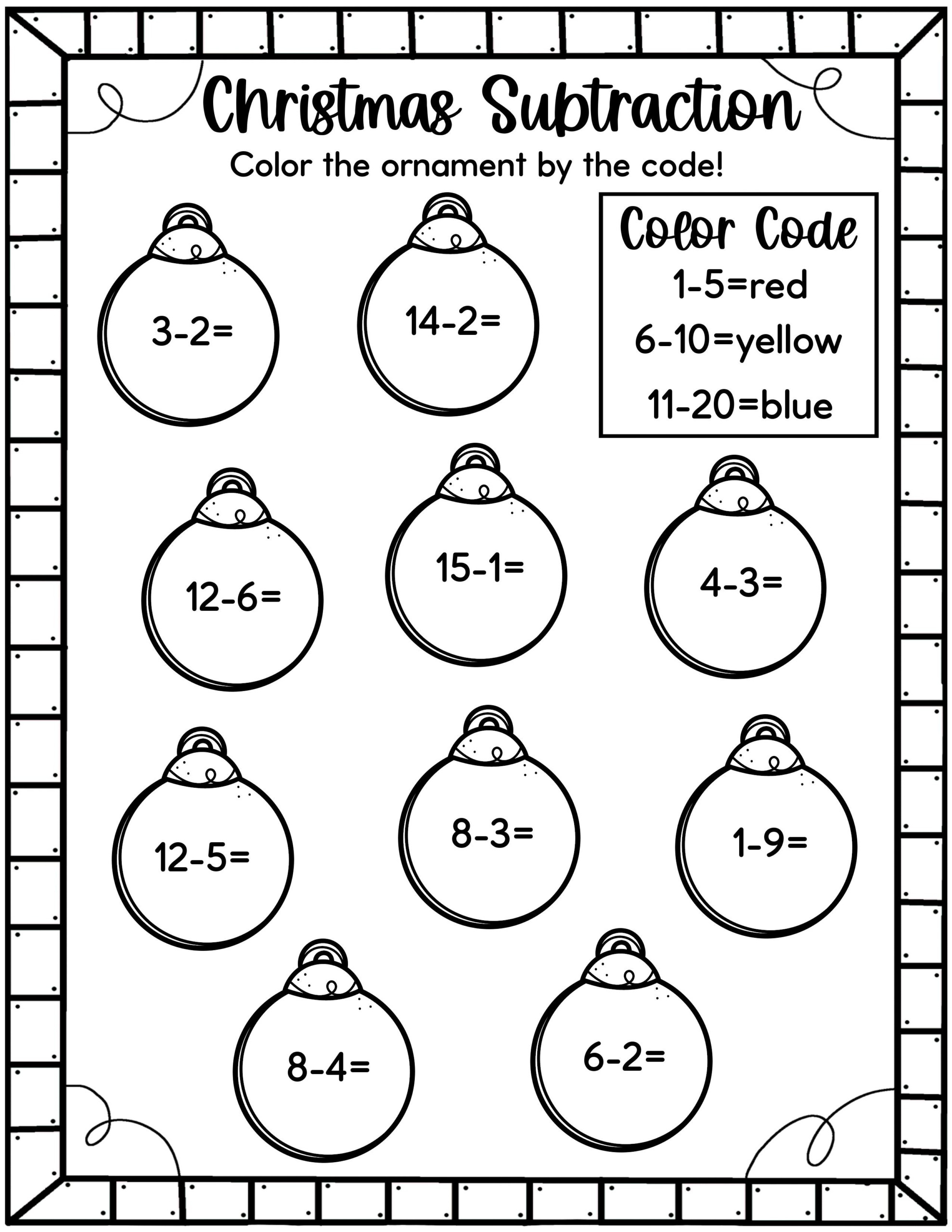 Easy Christmas Math Worksheets - Free! - Kids Activity Zone pertaining to Free Math Christmas Printable