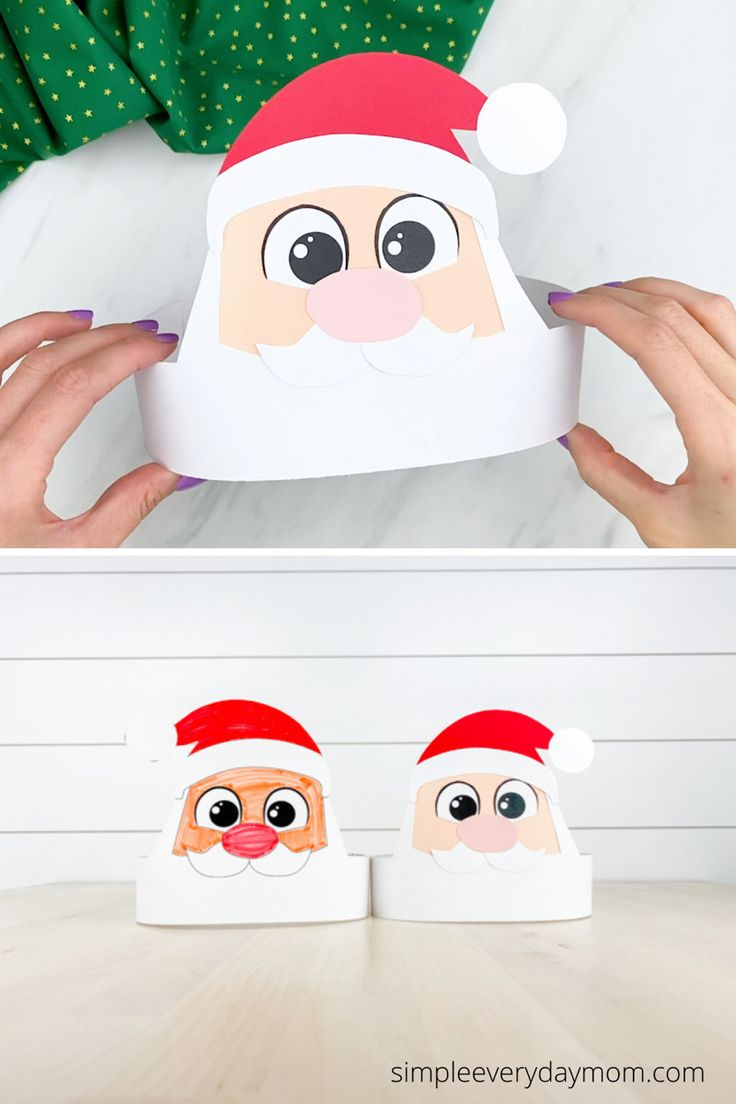 Easy Santa Headband Craft [With Free Template] throughout Free Printable Christmas Headband Craft