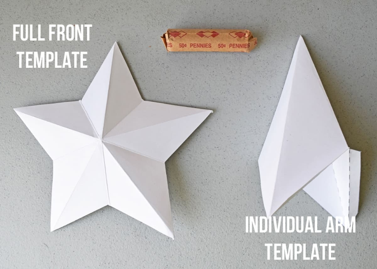 Easy Stepstep 3D Star Tutorial &amp;amp; Template • Craving Some intended for Christmas Tree Star Topper Printable