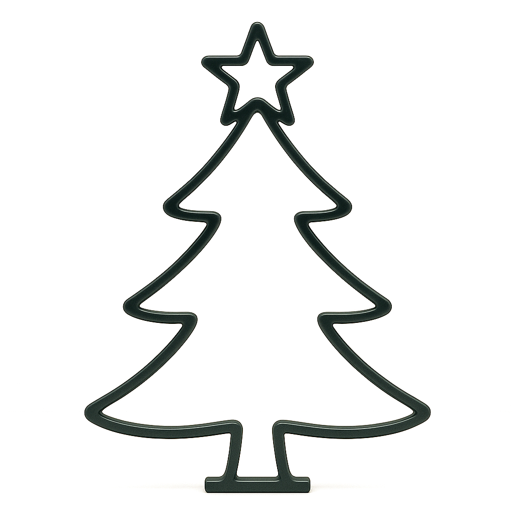 🎄 Christmas Tree Silhouette – 3D Printable Minimal Holiday Decor inside Christmas Tree Silhouette Printable