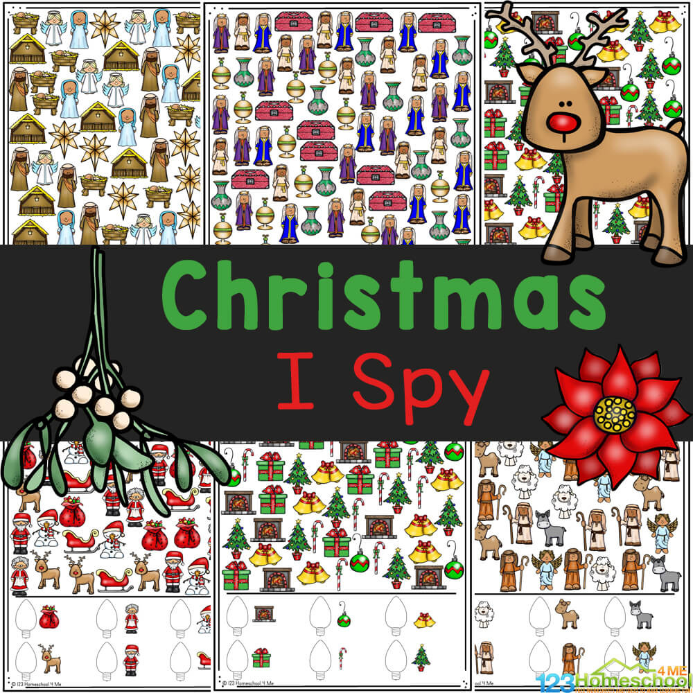 🎄 Free Christmas I Spy Printable Worksheets with Free Christmas I Spy Printable