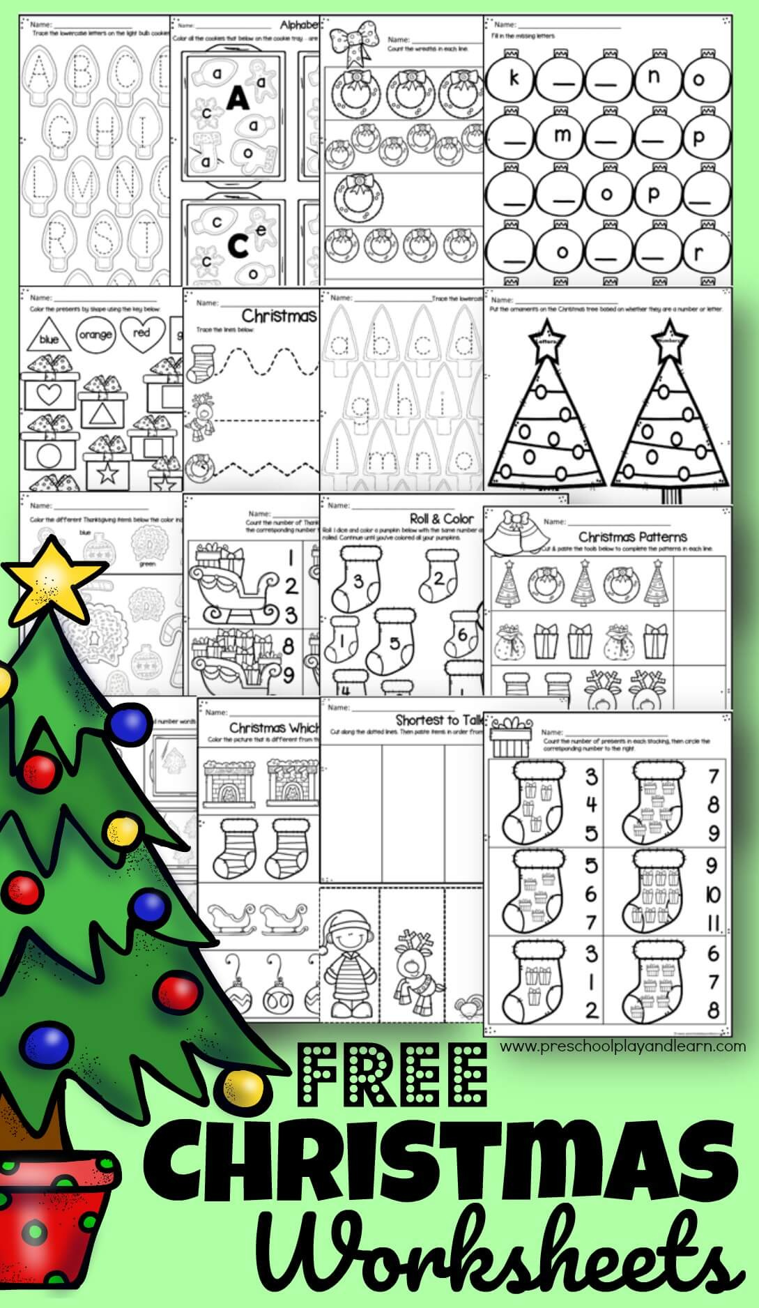 🎄 Free Printable Christmas Worksheets For Preschool within Preschool Printable Christmas Worksheets