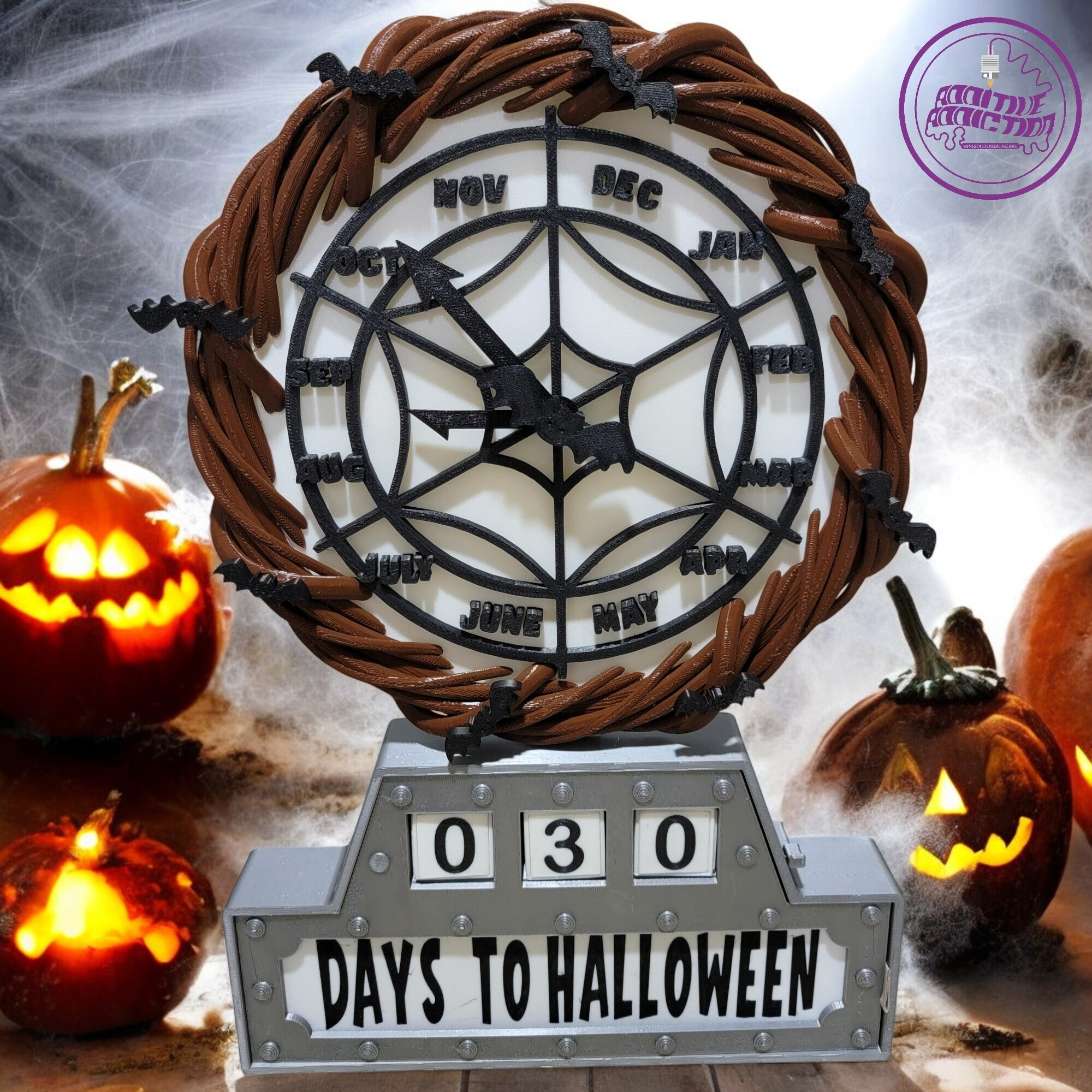 🎄 Nightmare Before Christmas Countdown Clock・ Stl File For 3D pertaining to Nightmare Before Christmas Countdown Clock Printable