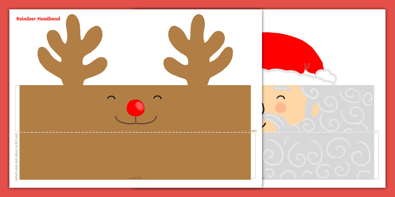 Foundation Phase Christmas Headbands - Activity with Printable Christmas Headband Craft