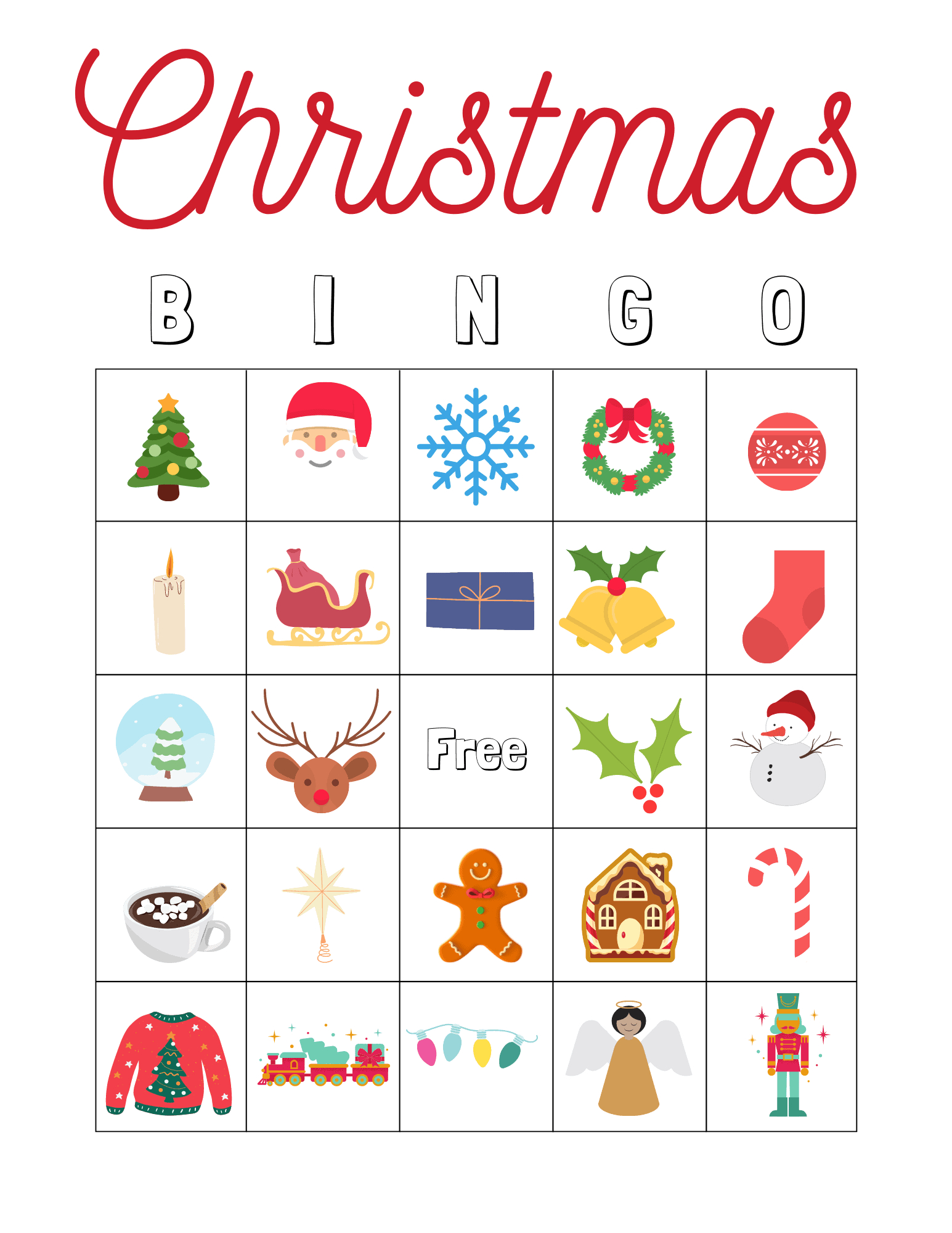 Free Christmas Bingo For Kids - Arinsolangeathome throughout Free Bingo Christmas Printable