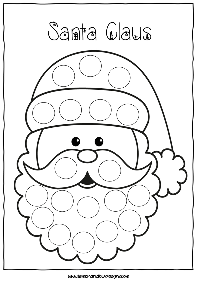 Free Christmas Do-A-Dot Printables - Lemon And Kiwi Designs inside Free Christmas Dot Marker Printable