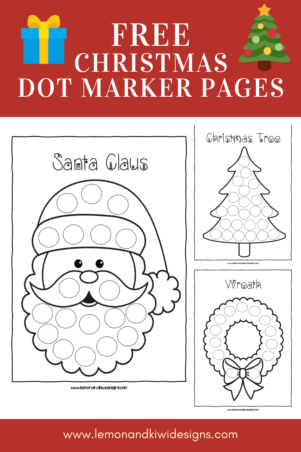 Free Christmas Do-A-Dot Printables - Lemon And Kiwi Designs pertaining to Free Christmas Dot Marker Printable