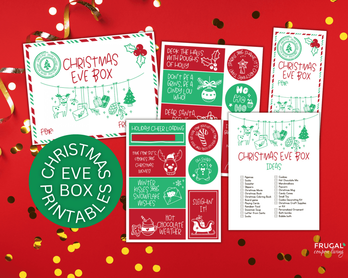Free Christmas Eve Box Printable Pdf - Instant Download throughout Free Christmas Eve Box Printable