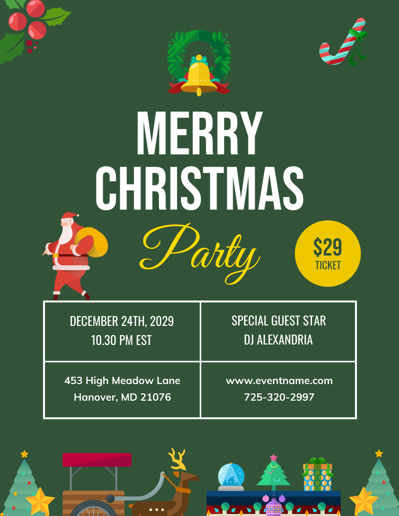 Free Christmas Flyer Template - Venngage for Free Christmas Flyer Templates Printable