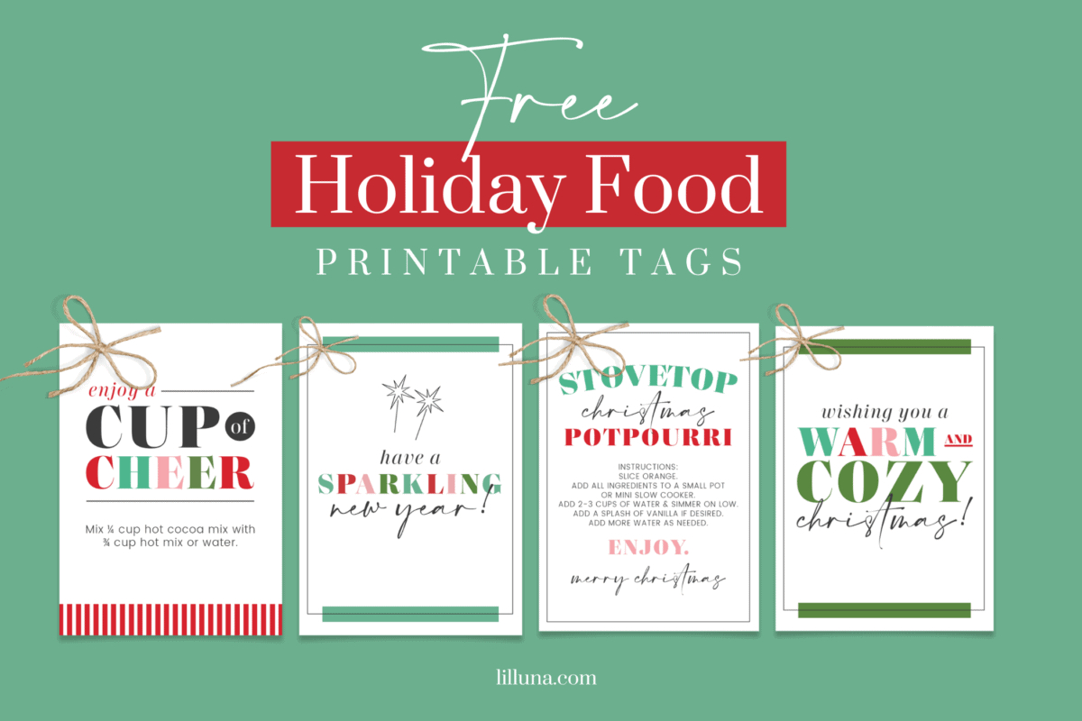 Free Christmas Food Gift Tags | Lil&amp;#039; Luna within Free Printable Christmas Food Tags